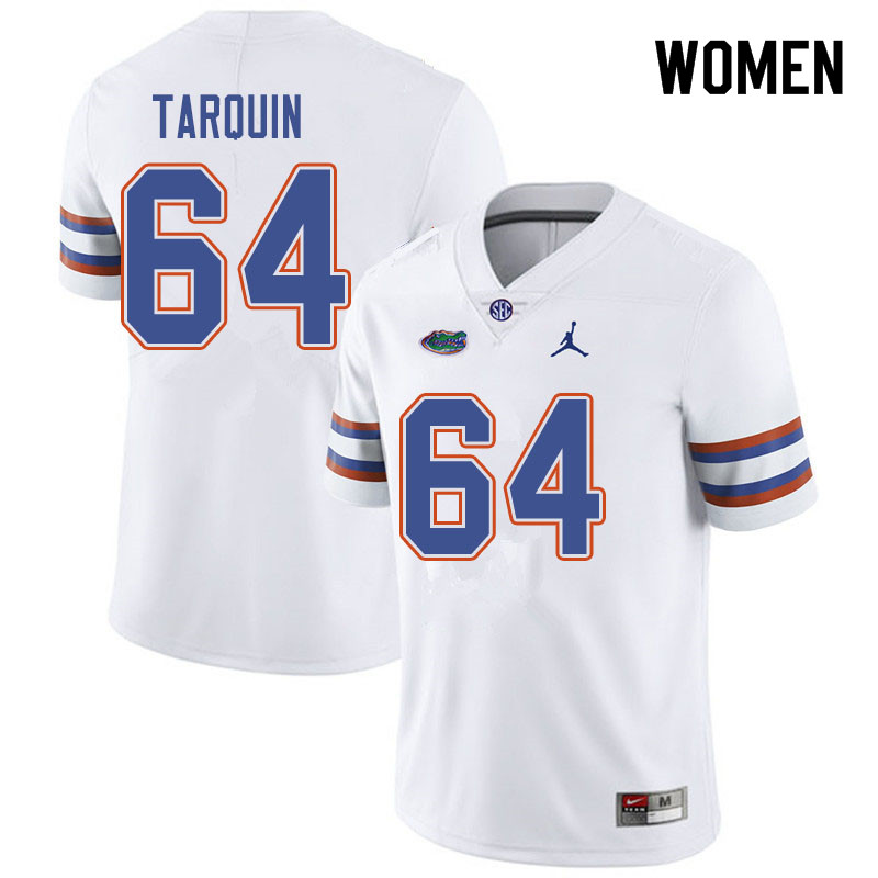 Jordan Brand Women #64 Michael Tarquin Florida Gators College Football Jerseys Sale-White - Click Image to Close